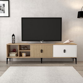 Hanah Home Era 3806 Soporte para TV Roble y Blanco